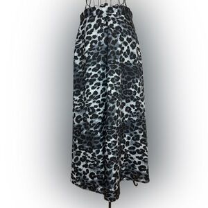 Leopard Print Maxi Skirt Black & Gray | NWT | Size M